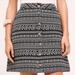 Anthropologie Skirts | Maeve Anthropologie Field Notes Aztec Print Skirt | Color: Black/White | Size: 12