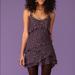 Free People Dresses | Free People Purple Golden Ruffled Tirred Munu Dress Metallic.Size 6 | Color: Purple | Size: 6