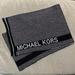 Michael Kors Accessories | Michael Kors Silver Metallic Black Womens Scarf Brand New Without Tags 10” X 60” | Color: Black/Silver | Size: Os