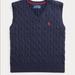 Polo By Ralph Lauren Shirts & Tops | Cable-Knit Cotton Sweater Vest | Color: Blue | Size: 4b