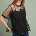 Anthropologie Tops | Anthropologie Eva Franco Black Mesh Lace Swing Top Nwt Xs | Color: Black | Size: Xs