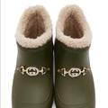 Gucci Shoes | Authentic Gucci Rubber/Rain Boots Horsebit Size 8 | Color: Green | Size: 8