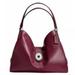 Coach Bags | Coach Carlyle Smooth Leather Merlot Shoulder Bag Purse | Color: Red/Silver | Size: 11” L X 14” W X 6.5” D