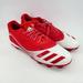 Adidas Shoes | Adidas Men's Baseball Cleats Size 15 Icon V Mid Athletic Red White - G28287 | Color: Red/White | Size: 15