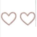 Kate Spade Jewelry | Nwt, Kate Spade Rose Gold Cz Heart Earrings | Color: Gold | Size: Os