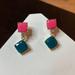 J. Crew Jewelry | J. Crew Pink And Teal Drop Earrings. | Color: Blue/Pink | Size: Os