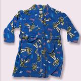 Disney Pajamas | Disney Pixar Toy Story Buzz Lightyear Kids Robe Size L 8/10 | Color: Blue/Green | Size: Lb