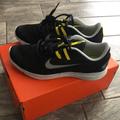 Nike Shoes | Bnib Boys Nike Downshifter Sneakers In Black/Metallic Silver | Color: Black/Yellow | Size: 6.5b