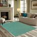 White 72 x 36 x 0.4 in Area Rug - Latitude Run® Ambiant Galaxy Way Solid Color Area Rugs Teal Polyester | 72 H x 36 W x 0.4 D in | Wayfair