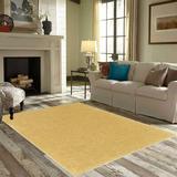 Yellow 60 x 60 x 0.4 in Area Rug - Latitude Run® Ambiant Galaxy Way Solid Color Area Rugs Polyester | 60 H x 60 W x 0.4 D in | Wayfair
