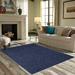 Blue 108 x 108 x 0.4 in Area Rug - Eider & Ivory™ Broadway Collection Pet Friendly Area Rugs Petrol Polyester | 108 H x 108 W x 0.4 D in | Wayfair