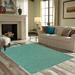 Blue/Green 72 x 72 x 0.4 in Area Rug - Latitude Run® Ambiant Galaxy Way Solid Color Area Rugs Teal Polyester | 72 H x 72 W x 0.4 D in | Wayfair