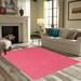 Pink 72 x 72 x 0.4 in Area Rug - Eider & Ivory™ Ambiant Broadway Collection Solid Color Area Rugs Polyester | 72 H x 72 W x 0.4 D in | Wayfair