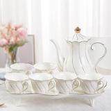 Xiangong Luxury Tea Set for 6 People in Brown/White | 17.68 H x 12.13 W x 7.8 D in | Wayfair hyx-9B4RV6Y2