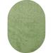 Lime Green Oval 6' x 9' Area Rug - Eider & Ivory™ Ambiant Broadway Collection Solid Color Area Rugs 108.0 x 72.0 x 0.4 in greenPolyester | Wayfair