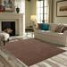 White 36 x 36 x 0.4 in Area Rug - Eider & Ivory™ Ambiant Broadway Collection Solid Color Area Rugs Brown Polyester | 36 H x 36 W x 0.4 D in | Wayfair