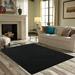 Black 48 x 48 x 0.4 in Area Rug - Eider & Ivory™ Ambiant Broadway Collection Solid Color Area Rugs Polyester | 48 H x 48 W x 0.4 D in | Wayfair