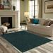 Green 96 x 96 x 0.4 in Area Rug - Eider & Ivory™ Ambiant Broadway Collection Solid Color Area Rugs Forest Polyester | 96 H x 96 W x 0.4 D in | Wayfair