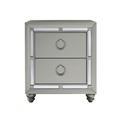 Nightstand in Silver - Global Furniture USA RILEY (1621)-SILVER-NIGHT STAND