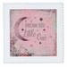 3dRose Dream Big Little One Pink Glamour Baby Girl Typography Art - Quilt Square 8 by 8-inch