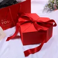 Boîte cadeau en forme de coeur avec nœuds boîtes d'emballage cadeaux surprises des travailleurs