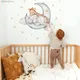 Stickers muraux enfant animaux Autocollants muraux décoratifs en forme d'éléphant girafe motif