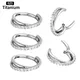 Nouveau anneau de Piercing en titane G23 Zircon Segment haut ouvert petit Septum Piercing nez