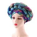 Robe colorée pour femmes modèle africain couvre-chef Bonnet Turban Hijab chapeau prêt à