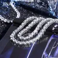 JINAO – collier en argent Sterling 925 pour hommes 4mm et 6mm chaîne scintillante en CZ glacé