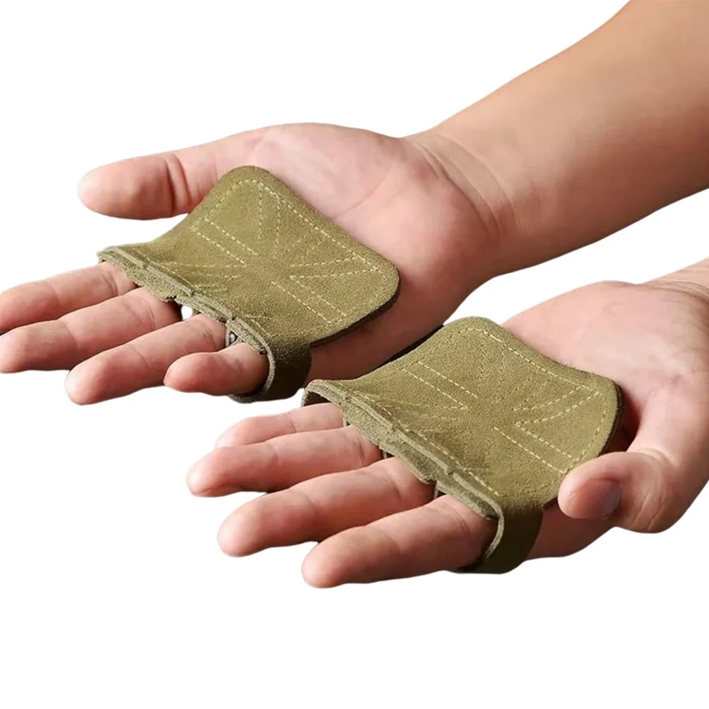 Gants d'entraînement d'haltérophilie en cuir Protection de la paume femmes hommes Fitness sport poignées de gymnastique tractions entraînement d'haltérophilie