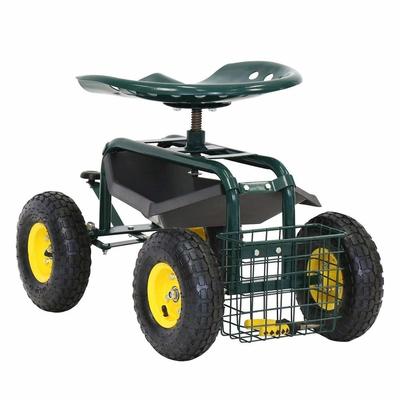 Kinbor Garden Cart Patio Wagon Scooter for Plantin...