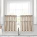 Lush Decor Linen Button Kitchen Tier Window Curtain Panel Pair