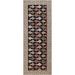 Geometric Art Deco Turkish Hallway Runner Rug Wool Hand-knotted Carpet - 2'8" x 7'9"