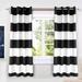 Breakwater Bay Eastcote Striped Room Darkening Thermal Grommet Curtain Panels Polyester in Black | 63 H in | Wayfair