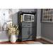 Ebern Designs Iljana Modern & Contemporary Dark Grey Finished Kitchen Cabinet Wood in Black | 45.2 H x 24.02 W x 15.75 D in | Wayfair