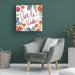 Rosalind Wheeler Kristy Rice 'Fridas Flower Fancy II' Canvas Art Canvas in Green/Red/White | 14 H x 14 W x 2 D in | Wayfair