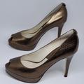 Michael Kors Shoes | Mk York Platform Peep Toe Shoes | Color: Brown | Size: 9