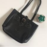 Dooney & Bourke Bags | Dooney & Bourke | Pebbled Leather Tote Bag In Black | Color: Black/Silver | Size: Os