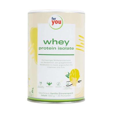 FOR YOU whey protein isolate Vanille-Zitronenquark 600 g Pulver Image