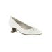 Wide Width Women's Waive Pump by Easy Street® in White (Size 9 1/2 W)