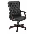 Bush Business Furniture Arden Lane High Back Tufted Office Chair with Arms in Black Leather - Bush Business Furniture CH2303BLL-03