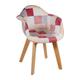 Fauteuil enfant patchwork rose Ostaria - Rose - Rose