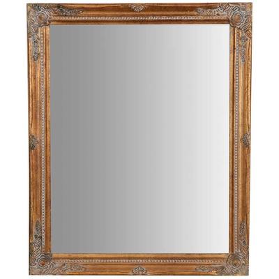 Vertikaler / horizontaler hängender Spiegel L37xPR3xH47 cm Antikgold-Finish. Image
