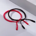 Bracelet tressé tibétain pour Couple cordon rouge porte-bonheur nœuds tissés à la main Bracelets