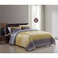 Everly Quinn Microfiber Reversible Modern & Contemporary Down Alternative Comforter Set Microfiber in Yellow | Twin Comforter + 1 Sham | Wayfair