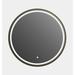 Orren Ellis 28" LED Lighted Round Wall Mounted Bathroom Vanity Mirror w/ Touch Sensor Switch Metal in Black | 28 H x 28 W x 1 D in | Wayfair