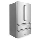 ZLINE 36" 22.5 cu. ft 4-Door French Door Refrigerator w/ Ice Maker, Stainless Steel in Gray | 69.69 H x 35.75 W x 29.13 D in | Wayfair RFM-36