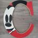 Disney Accents | Hand Painted Disney Mickey Mouse Letter Art | Color: Black/Red | Size: Os