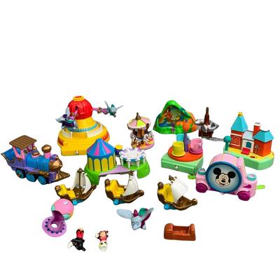 Disney Toys | Disney Polly Pocket Magic Kingdom Set Rides Train Mickey Minnie Dolls Incomplete | Color: Silver | Size: Osg