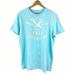 American Eagle Outfitters Shirts | American Eagle Outfitters Athletic Fit Graphic Tee Blue Div-7 Eagle Print Tshirt | Color: Blue/White | Size: M